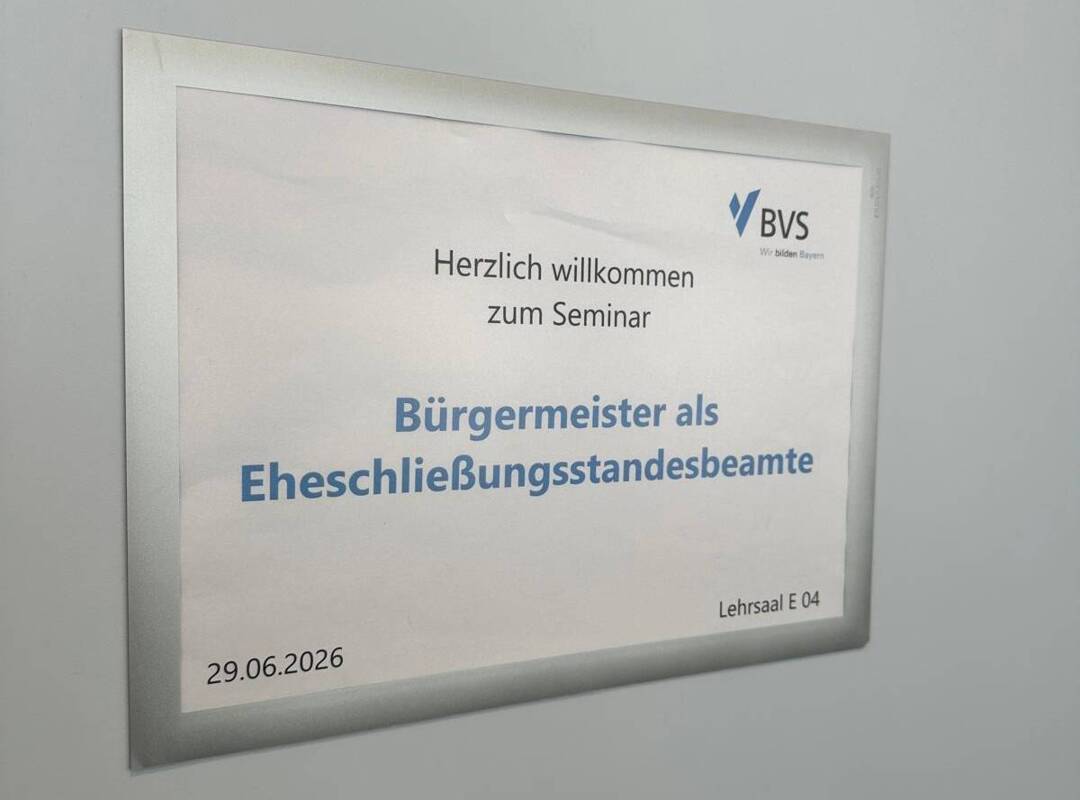 Türschild Eheschließungsstandesbeamter