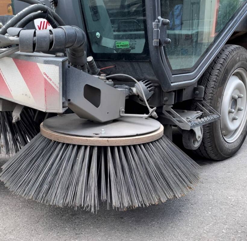 Kehrmaschine für Straßenreinigung.